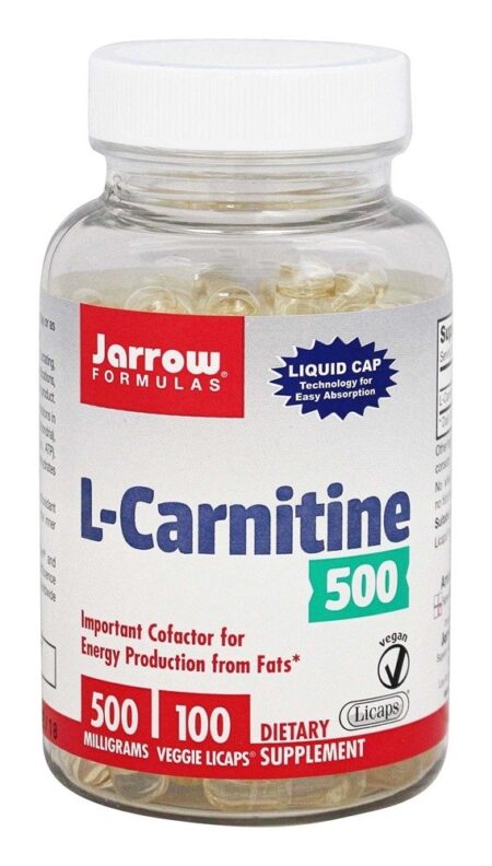 L-Carnitina 500 mg. - Cápsulas vegetarianas 100 Jarrow Formulas