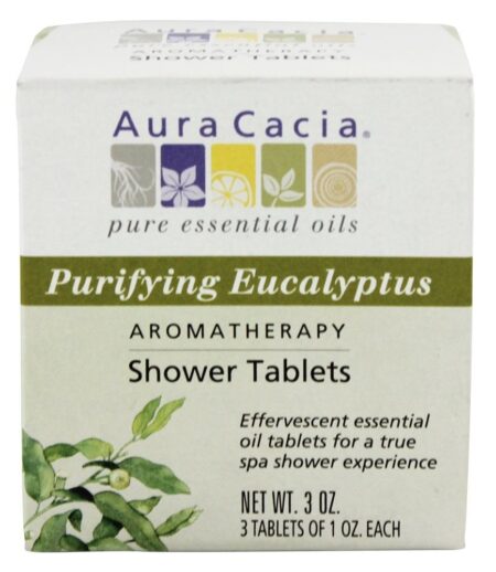 Aromaterapia Chuveiro Comprimidos Purificação Eucalipto - 3 oz. Aura Cacia