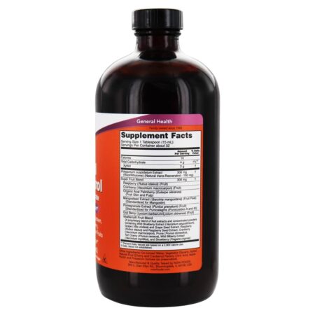 Natural Resveratrol Líquido Concentrado - 16 fl. oz. NOW Foods - Image 2