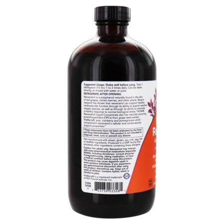 Natural Resveratrol Líquido Concentrado - 16 fl. oz. NOW Foods - Image 3