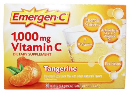 Emergen-C Vitamina C Sabor Tangerina 1000 mg. - 30 Pacotes (s) Alacer