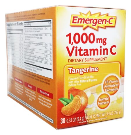 Emergen-C Vitamina C Sabor Tangerina 1000 mg. - 30 Pacotes (s) Alacer - Image 4