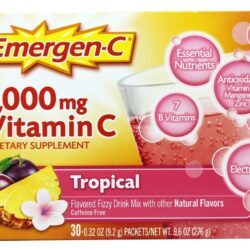 Reforço energético da vitamina C do Emergen-C 1000 mg. - 30 Pacotes (s) Alacer