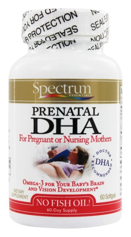 DHA Pré-Natal para Grávidas & Lactantes - 60 Softgels Spectrum Essentials