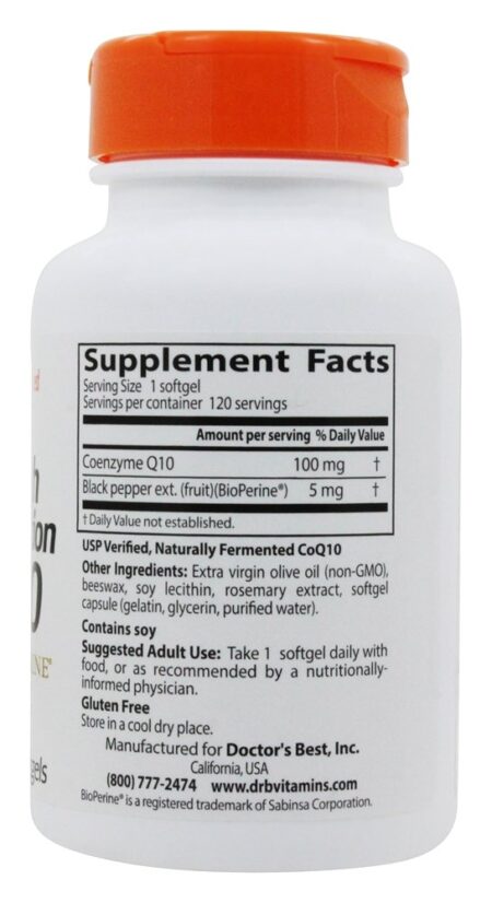 CoQ10 de Alta Absorção 100 mg. - 120 Softgels Doctor's Best - Image 2