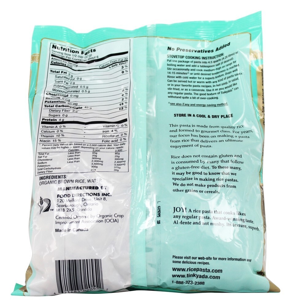 Arroz Macarrão Macarrão Orgânico - 12 oz. Tinkyada Pasta - Imagem 2