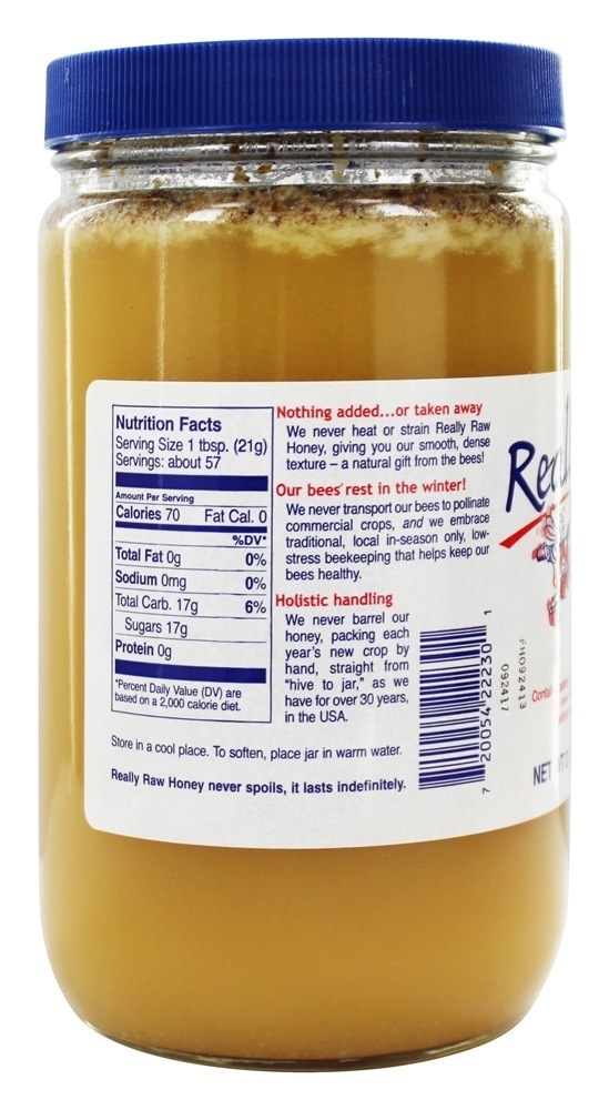 Mel sem pesticidas (1,19 kg) - 2.63 lbs. Really Raw Honey - Imagem 2