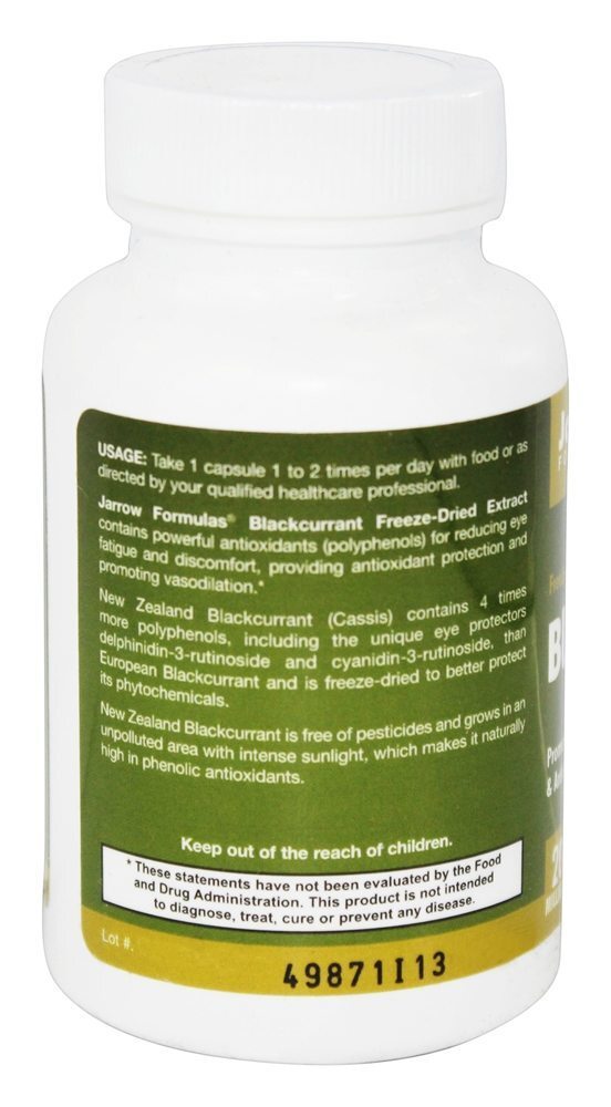 Extrato liofilizado de groselha - Cápsulas vegetarianas 60 Jarrow Formulas - Imagem 3