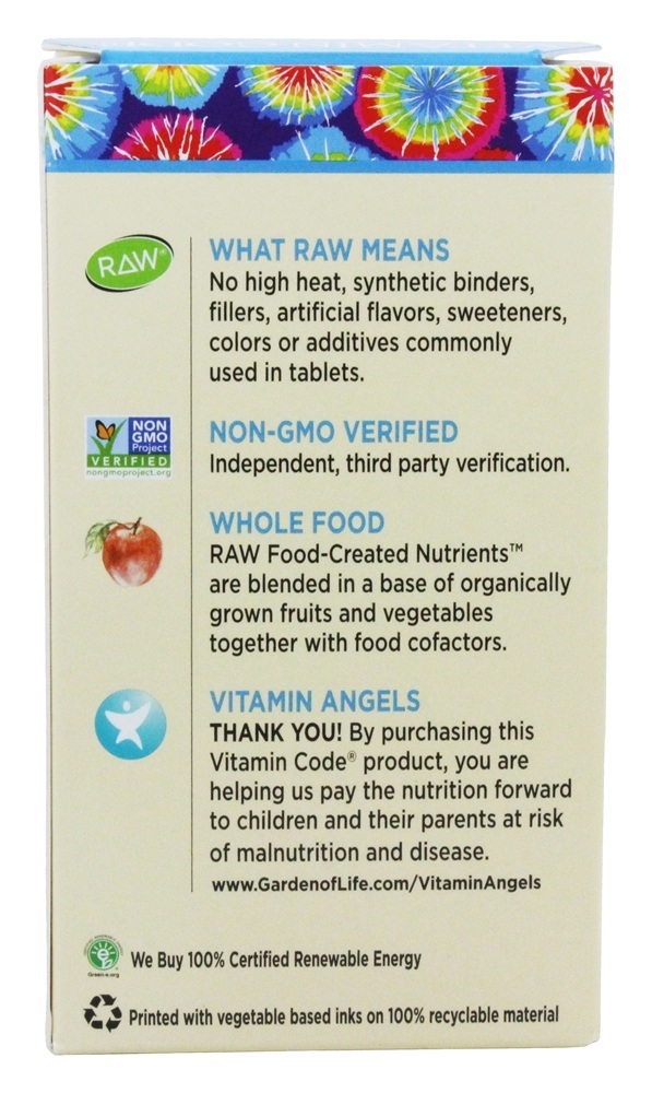 Código de Vitamina RAW Kombucha - 60 Tampas veganas Garden of Life - Imagem 3
