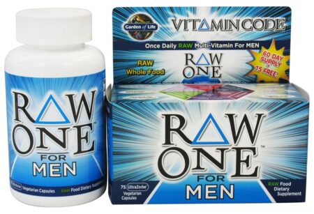 Código De Vitamina RAW Um Multi-Vitamina Para Homens - Cápsulas vegetarianas 75 Garden of Life