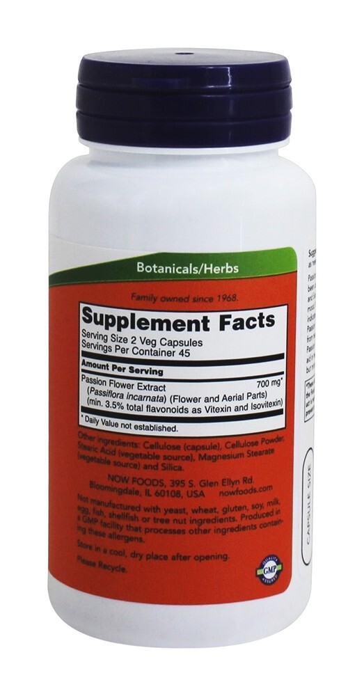 Extrato de Flor de Maracujá 350 mg. - 90 Cápsula (s) vegetal (s) NOW Foods - Imagem 2