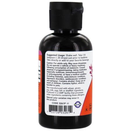 Melatonina Líquida 3 mg. - 2 fl. oz. NOW Foods - Image 3