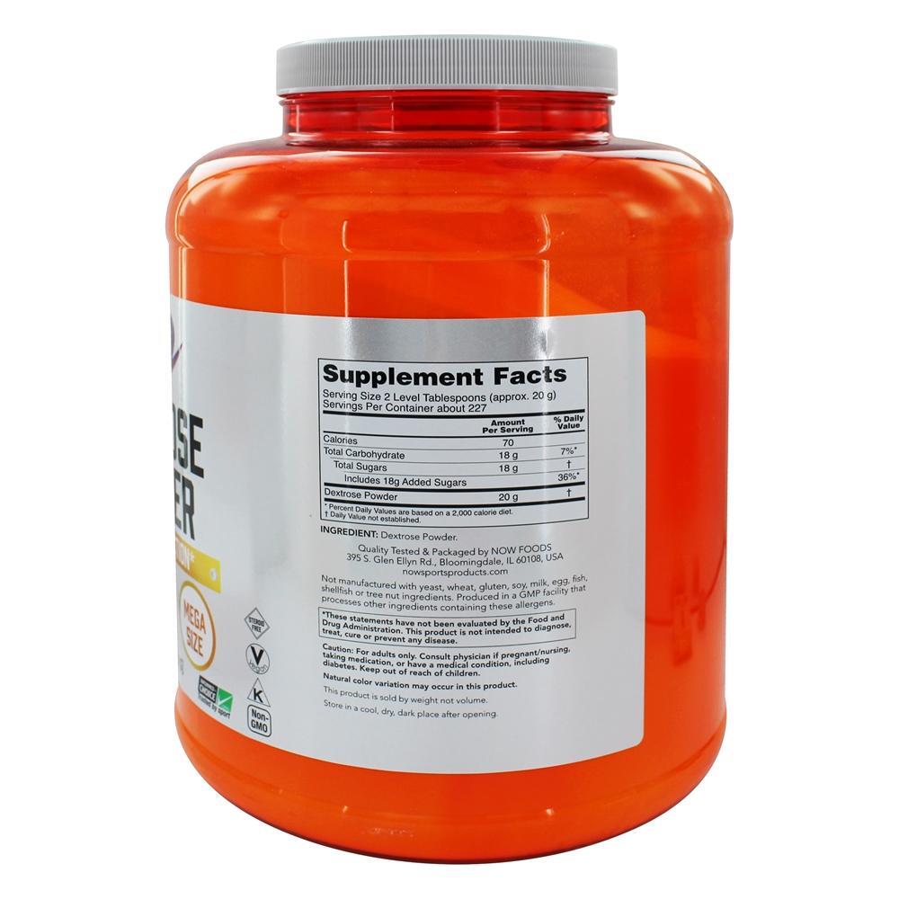 AGORA Sports Dextrose Powder - 10 lbs. NOW Foods - Imagem 2