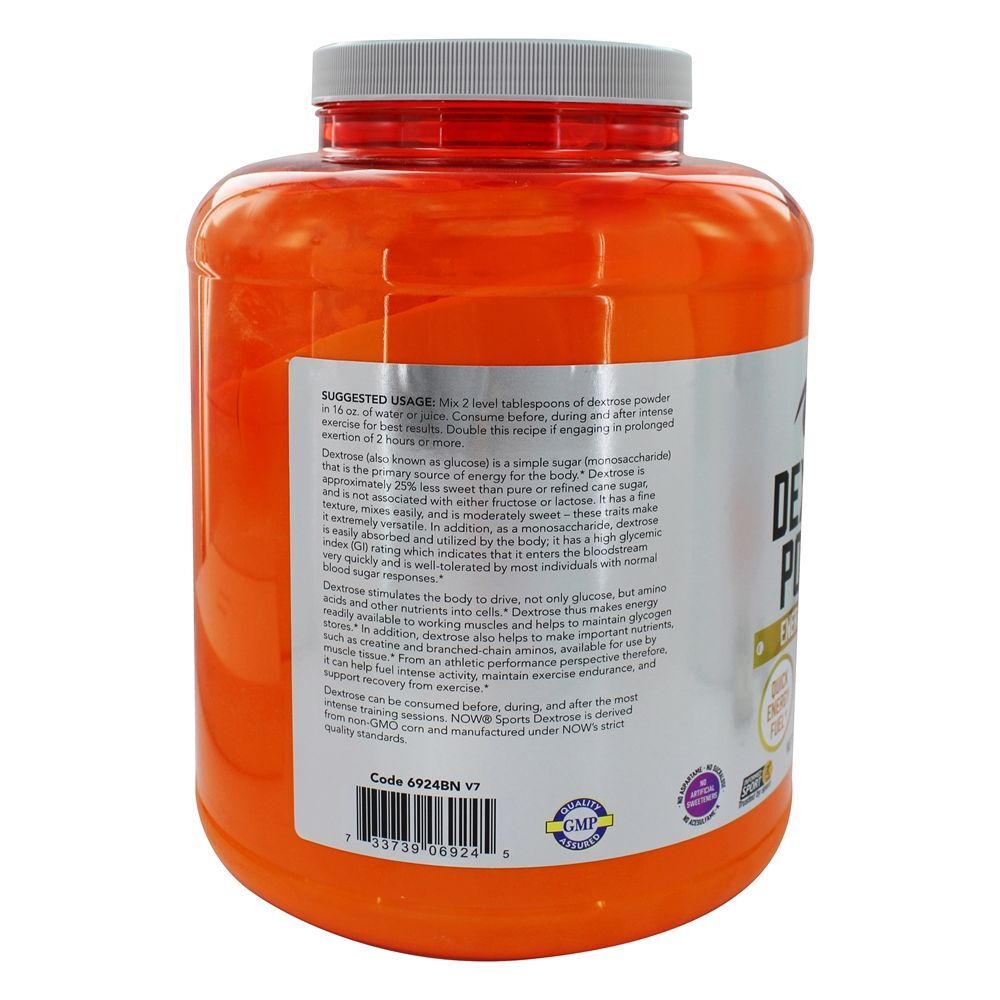 AGORA Sports Dextrose Powder - 10 lbs. NOW Foods - Imagem 3