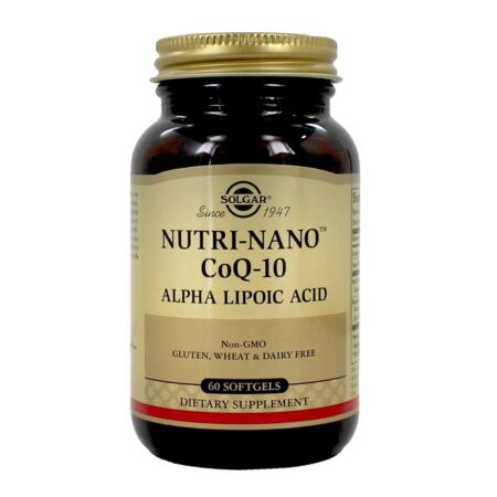 Nutri-Nano CoQ-10 Alpha Ácido lipóico - 60 Softgels Solgar