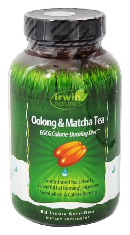 Chá Oolong & Matcha Dieta Rápida Queima de Calorias - 63 Softgels Irwin Naturals