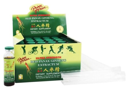 Extrato de Ginseng Panax Ultra Forte Vermelho 400 mg. - 30 Frasco (s) Prince of Peace