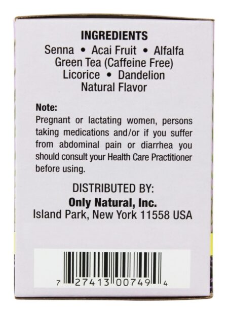 Açaí final Dieter's & Cleansing Tea - 24 Saquinhos de Chá Only Natural - Image 3