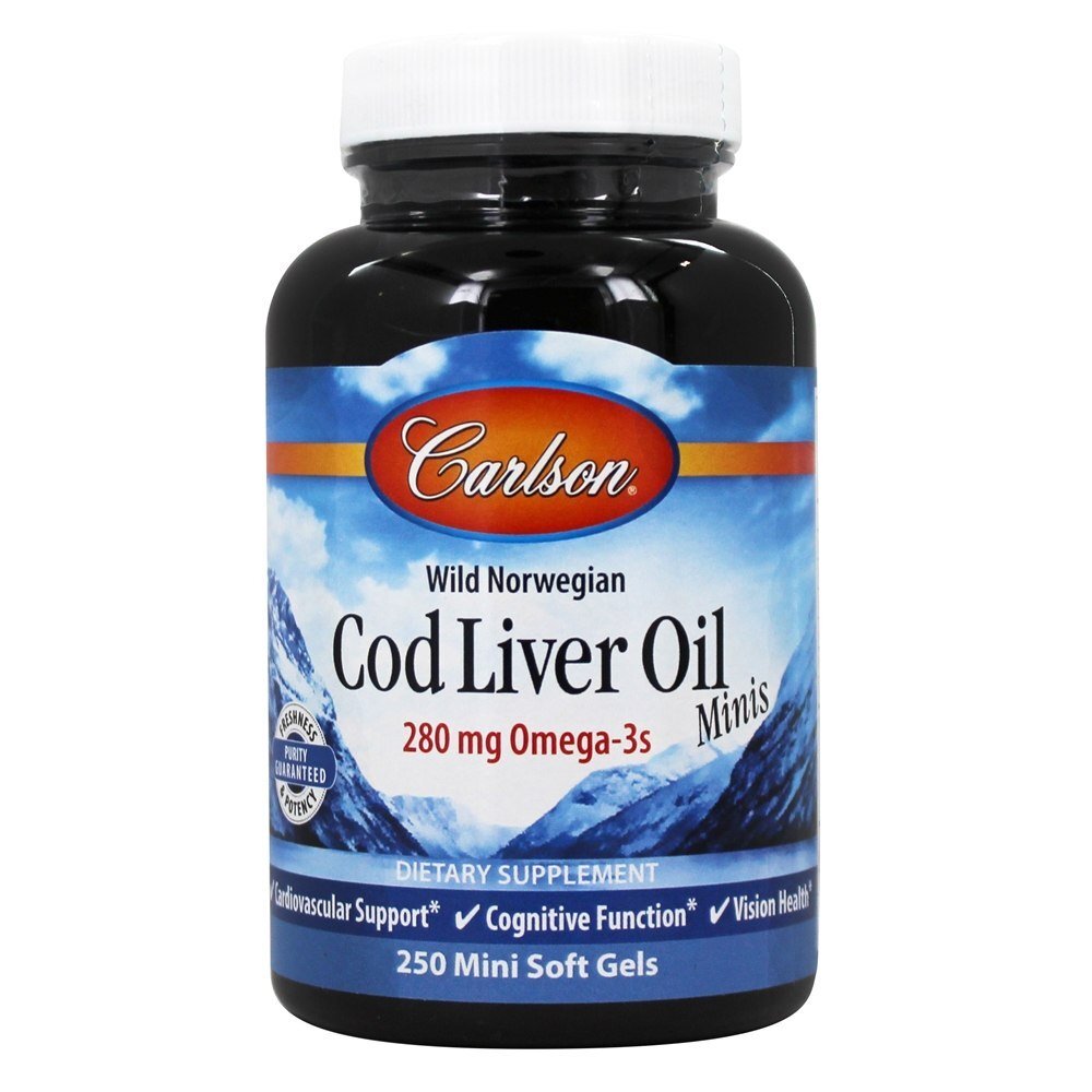 Óleo de Fígado de Bacalhau 280 mg. - 250 Softgels Carlson Labs