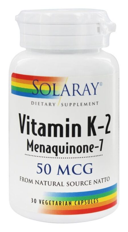 Vitamina K2 Menaquinona 7 50 mcg. - Cápsulas vegetarianas 30 Solaray