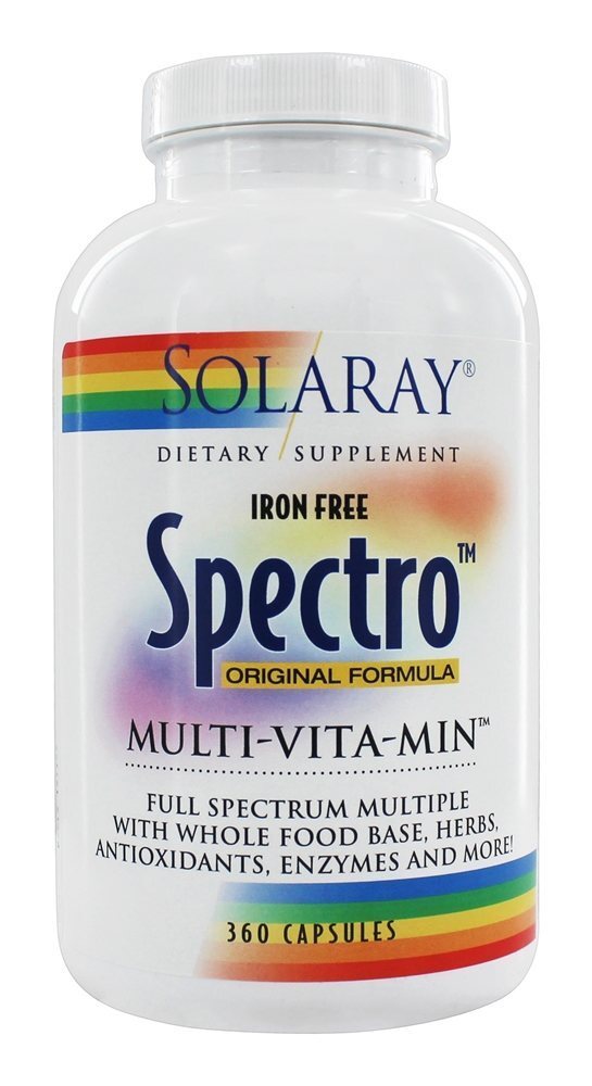 Fórmula Original Spectro Multi-Vita-Min Sem Ferro - Cápsulas 360 Solaray