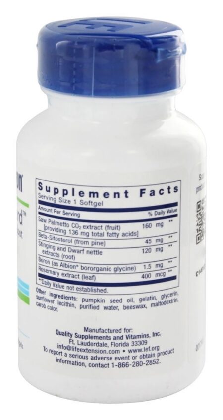 Super Saw Palmetto / Fórmula de Raiz de Urtiga Com Beta-Sitosterol - 60 Softgels Life Extension - Image 2