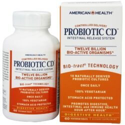 Probiótico CD Sistema de Liberação Intestinal 12 Bilhões de UFC - 60 Comprimidos vegetarianos American Health