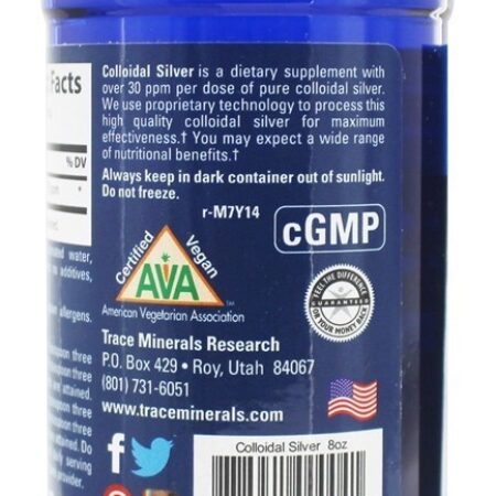 Prata coloidal 30 ppm - 8 fl. oz. Trace Minerals Research - Imagem 3