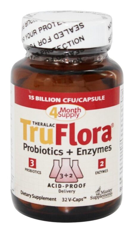 TruFlora Probióticos & Enzimas - Cápsulas 32 Master Supplements