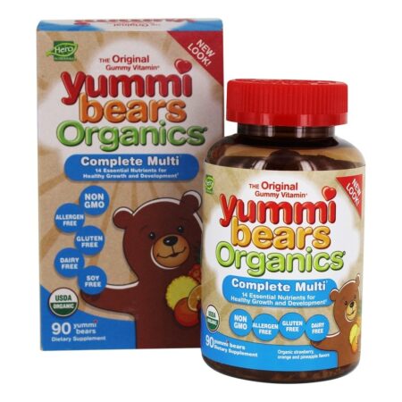 Yummi Bears Organics Multivitamínico Completo - 90 Gummies Hero Nutritionals Products