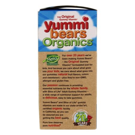 Yummi Bears Organics Multivitamínico Completo - 90 Gummies Hero Nutritionals Products - Image 4