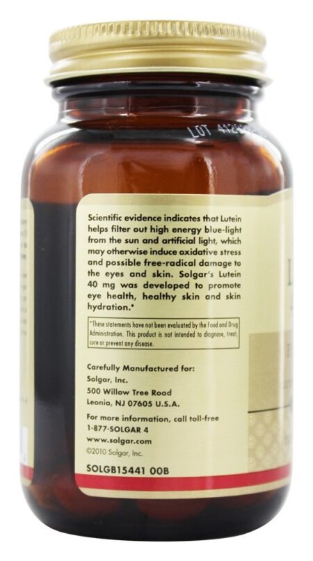 Luteína Para Saúde Ocular 40 mg. - 30 Softgels Solgar - Image 4