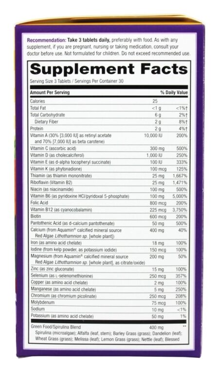 Vivo Mulheres Múltiplas Vitamina & Mineral Inteiro Comida Energizer - 90 Tablets Nature's Way - Image 2