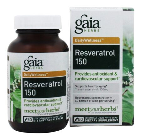 Resveratrol 150 Fito-Caps Líquidos - Cápsulas vegetarianas 50 Gaia Herbs