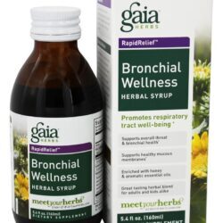 Rapid Relief Imune Apoio Bronquial Bem-Estar Xarope de ervas - 5.4 oz. Gaia Herbs