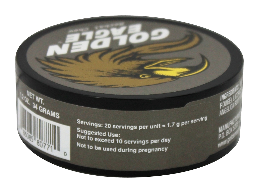 Herbal Non-Tobacco Chew Em Linha Reta - 1.2 oz. Golden Eagle - Imagem 3