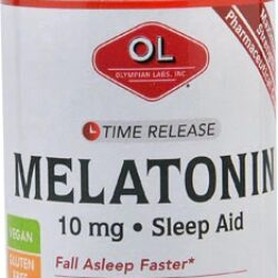 Olympian Labs Melatonina 10mg - 60 Comprimidos Veganos para Noites Tranquilas