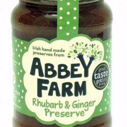 Geleia de Ruibarbo e Gengibre Abbey Farm 340g: Sabor Picante e Bem-Estar Natural