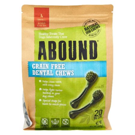 Abound Grain Free Dental Chews Small Dogs 5-10 lbs -- 20 Dog Treats