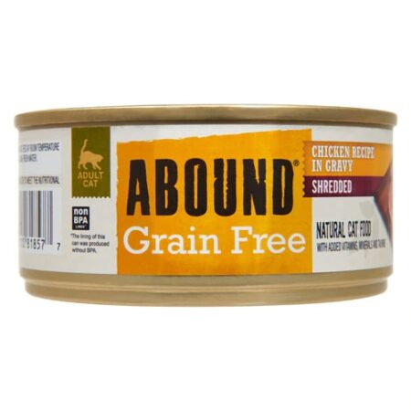 Abound Grain Free Shredded Natural Cat Food Chicken Recipe in Gravy -- 5.5 oz