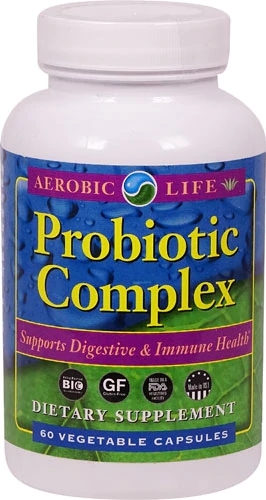 Aerobic Life Probiotic Complex: 60 Cápsulas Vegetais para Saúde Intestinal