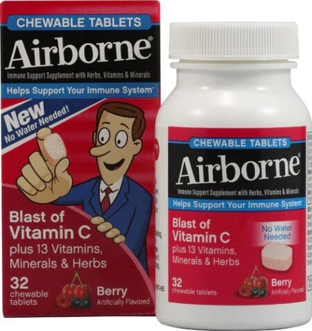 Airborne Blast of Vitamin C Berry -- 32 Chewable Tablets