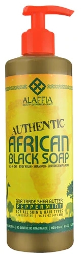 Sabão Preto Africano Alaffia 'All In One' Menta Refrescante - 473ml