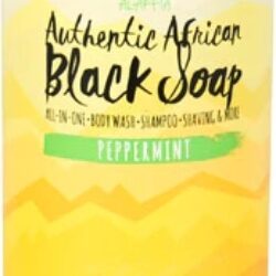 Sabão Negro Africano Alaffia com Hortelã - 946ml (32 fl oz) - Limpeza Profunda para Pele e Cabelo