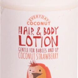 Loção Hidratante Alaffia Everyday Coconut Cabelo e Corpo Bebê e Adulto Coco Morango 473ml