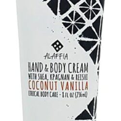 Alaffia Creme para Mãos e Corpo Reishi Coco Baunilha 237ml - Hidratação Profunda e Bem-Estar
