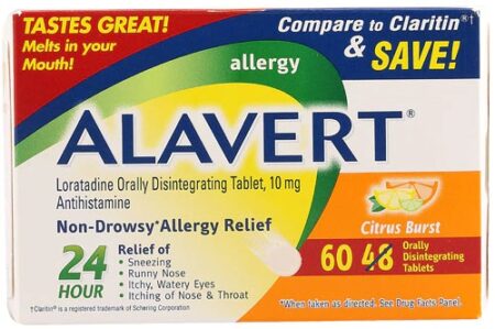 Alavert Allergy Relief Citrus Burst -- 60 Tablets