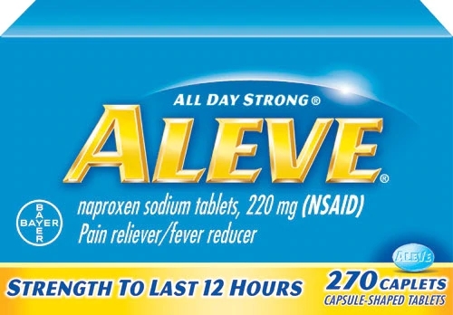 Aleve Caplets 220mg - 270 Caplets: Alívio Duradouro para Dores e Inflamações
