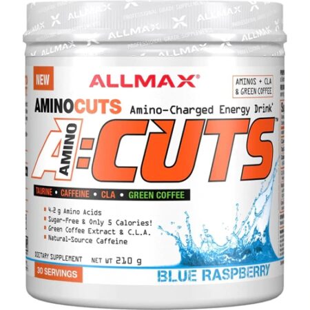 ALLMAX Nutrition A-Cuts™ Amino-Charged Energy Drink Blue Raspberry -- 30 Servings