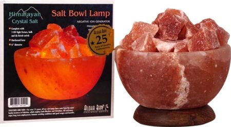 Aloha Bay Salt Bowl Lamp with Stones -- 1 Lamp